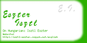 eszter isztl business card